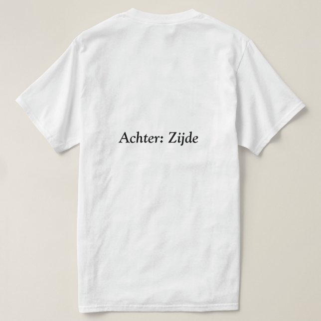 T-shirt met woordgrap, woordspeling opdruk  (Verso do Design)