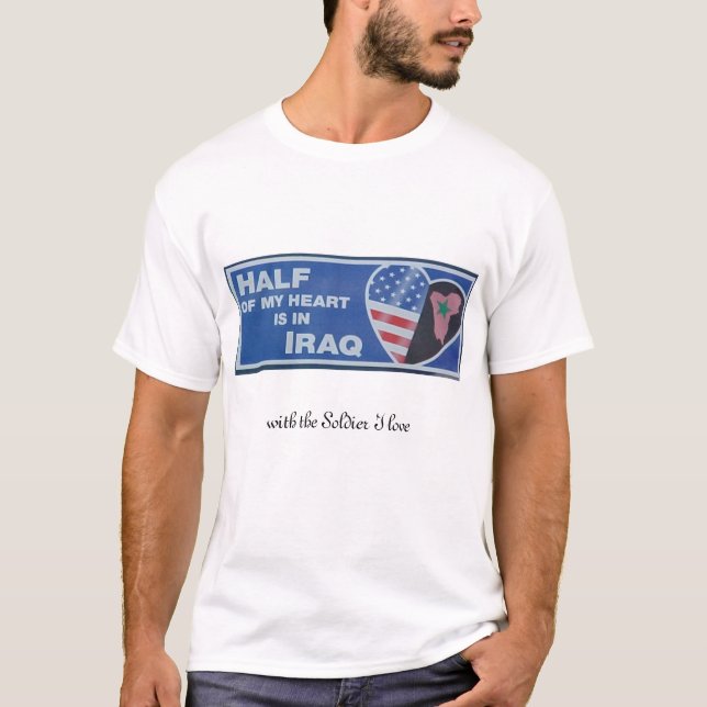 T-shirt Metade do meu coração - soldado (Frente)