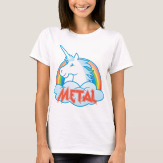 T-shirt metal-unicórnio