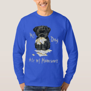 T-shirt Meu Affenpinscher comeu meus trabalhos de casa