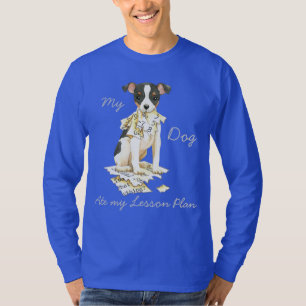 T-shirt Meu Brinquedo Fox Terrier Comi meu Plano de Lição