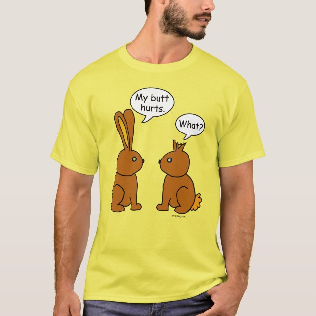T-shirt Meu Bumbum Dói! Bunnies (Frente)