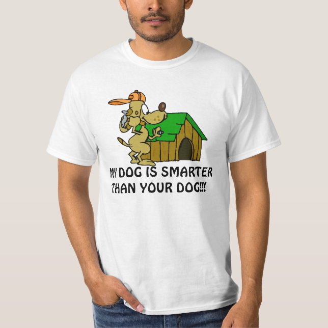 T-SHIRT MEU CÃO É MAIS ESPERTO DO QUE SEU… (Frente)
