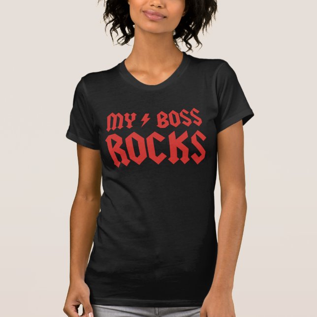 T-shirt Meu Chefe Rocks! (Frente)