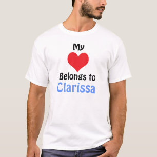 T-shirt Meu Coração Pertence a Clarissa