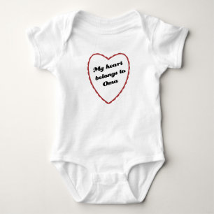 T-shirt Meu coração pertence a Oma