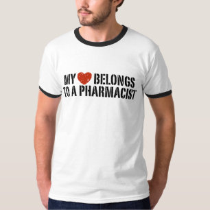 T-shirt Meu coração pertence a um farmacêutico