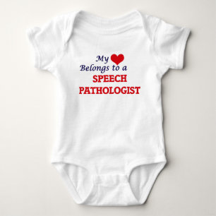 T-shirt Meu coração pertence a um patologista de discurs