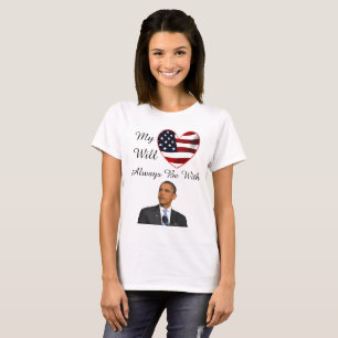 T-shirt Meu Coração Sempre Estará Com, Presidente Obama