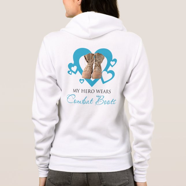 T-shirt Meu herói veste botas de combate (Verso)