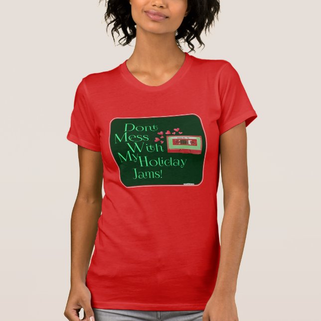 T-shirt Meu Holiday Jams Encantado Slogan de Cartoon de Na (Frente)