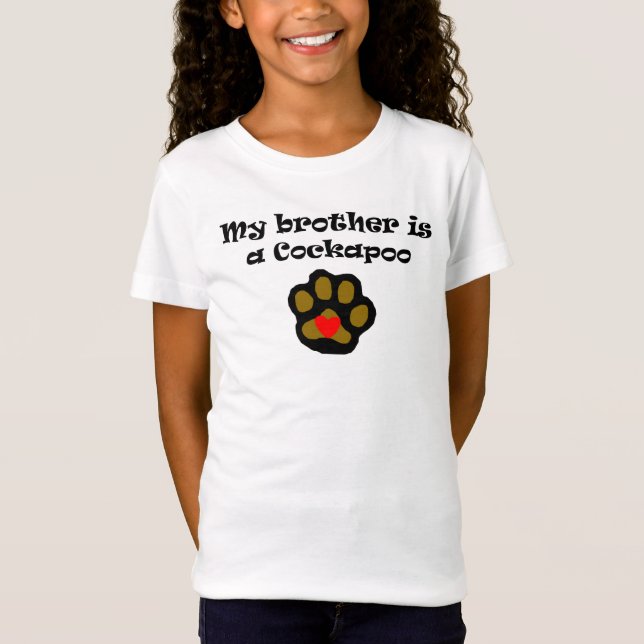 T-shirt Meu irmão é um Cockapoo (Frente)