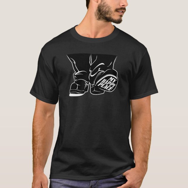 T-shirt Meu lugar feliz (Frente)