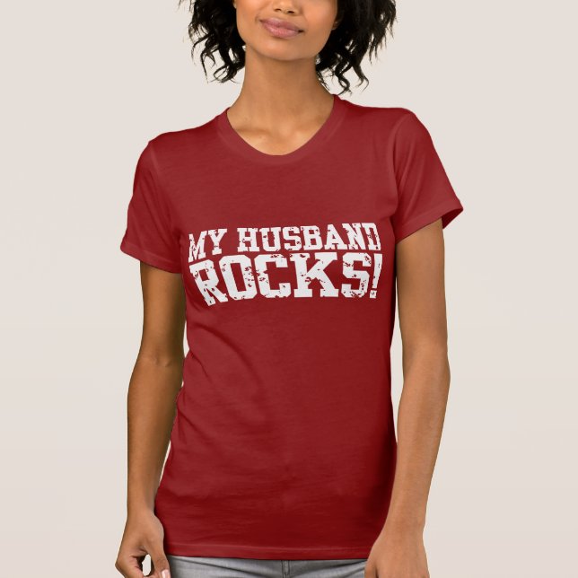 T-shirt Meu Marido Rocks (Frente)