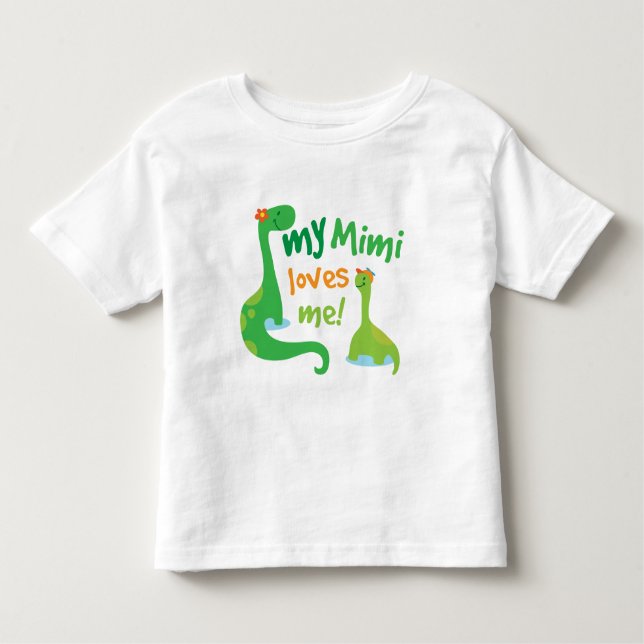 T-shirt Meu Mimi amam-me dinossauro (Frente)