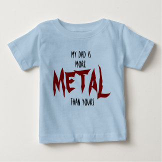 T-shirt Meu pai é mais METAL do que seu
