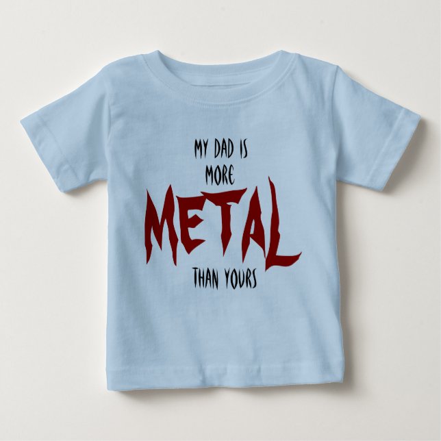 T-shirt Meu pai é mais METAL do que seu (Frente)
