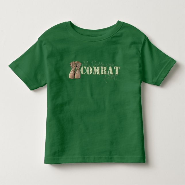 T-shirt Meu Pai veste Combater Boots (Frente)