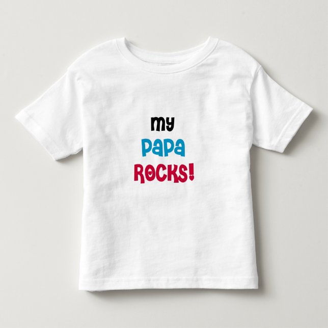 T-shirt Meu Papá Rocks (Frente)