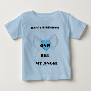 T-shirt Meu primeiro aniversario Anjo - Personalizar