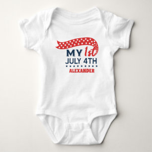 T-shirt Meu Primeiro Quarto de Julho Personalizado