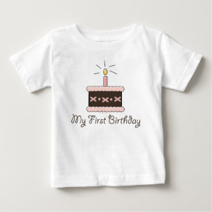 T-shirt Meu primeiro T longo da Capa do bolo de
