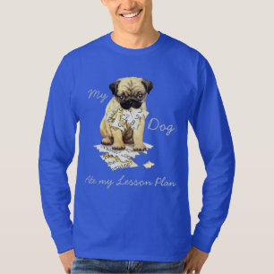 T-shirt Meu Pug comeu meu plano de aula
