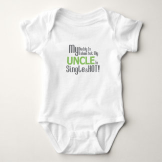 T-shirt Meu tio é Solteiro e Hot Baby Jersey Bodysuit