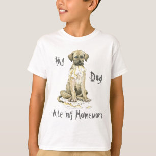 T-shirt Meu Wolfhound irlandês comeu meus trabalhos de