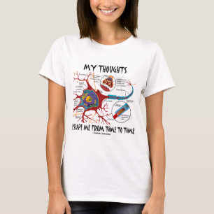 T-shirt Meus pensamentos escapam-me de vez em quando