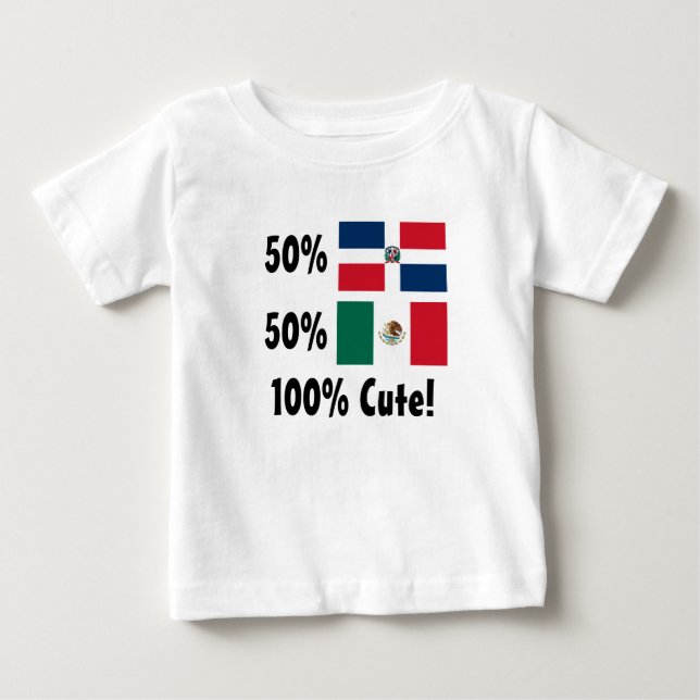T-shirt Mexicano 100% do Dominican 50% de 50% bonito (Frente)