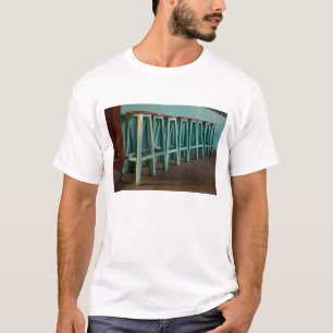 T-shirt México, Oaxaca, Banquetas verdes alinean la pared