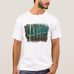 T-shirt México, Oaxaca, Banquetas verdes alinean la pared