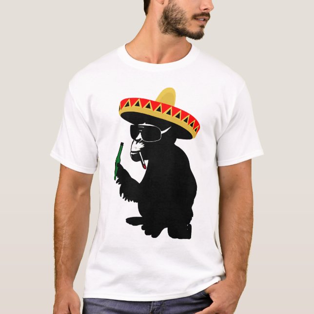 T-shirt mexiko monkey (Frente)
