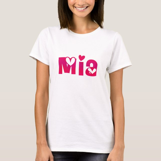 T-shirt Mia in Hearts (Frente)
