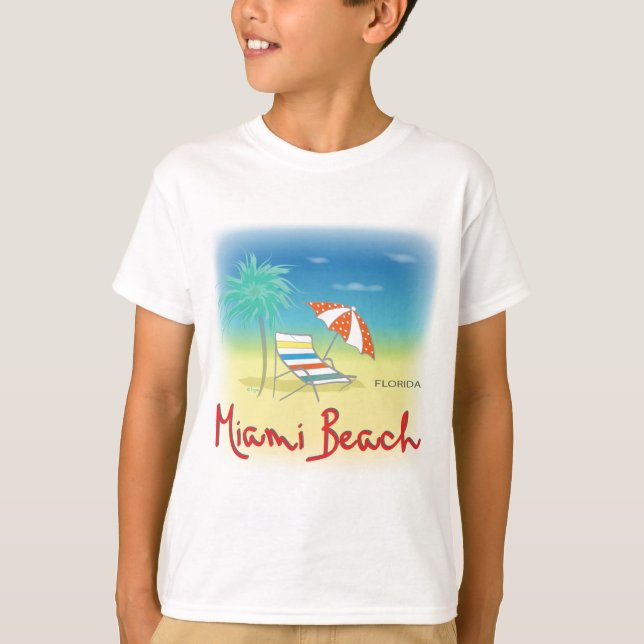 T-shirt Miami Beach Palms (Frente)