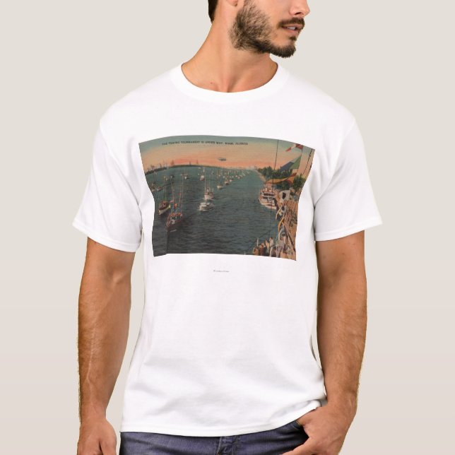 T-shirt Miami, Florida - ideia da pesca (Frente)
