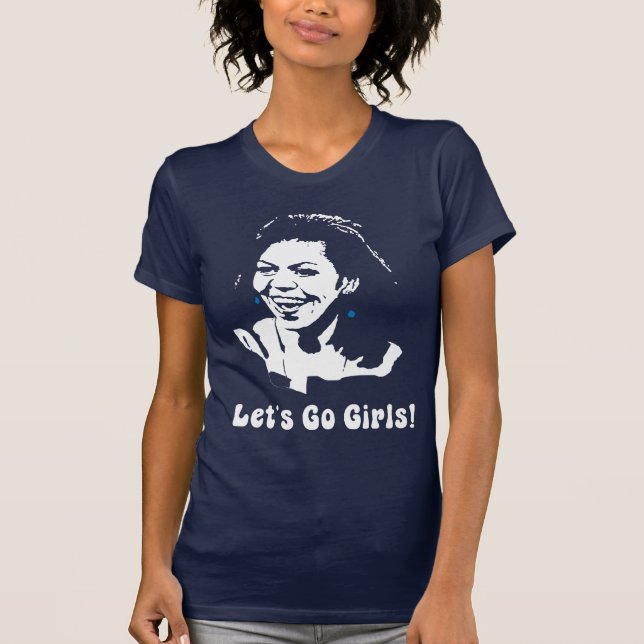 T-shirt Michelle Obama deixou-nos ir meninas! (Frente)