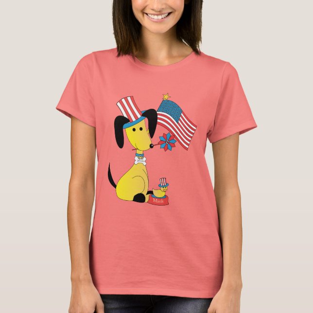 T-shirt Mick e Henry Celebram o 4 de julho! (Frente)