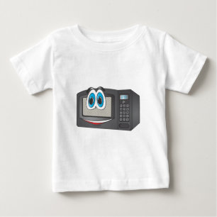 T-shirt Micro-onda de desenho masculino preto