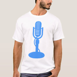 T-shirt Microfone - Baby Blue