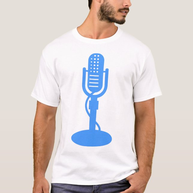 T-shirt Microfone - Baby Blue (Frente)