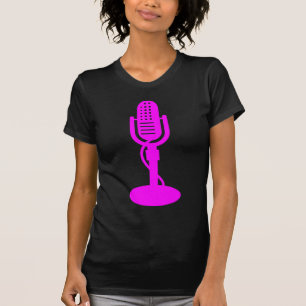 T-shirt Microfone - Magenta
