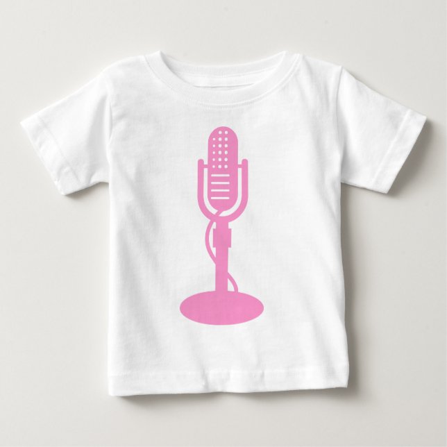 T-shirt Microfone - Rosa (Frente)