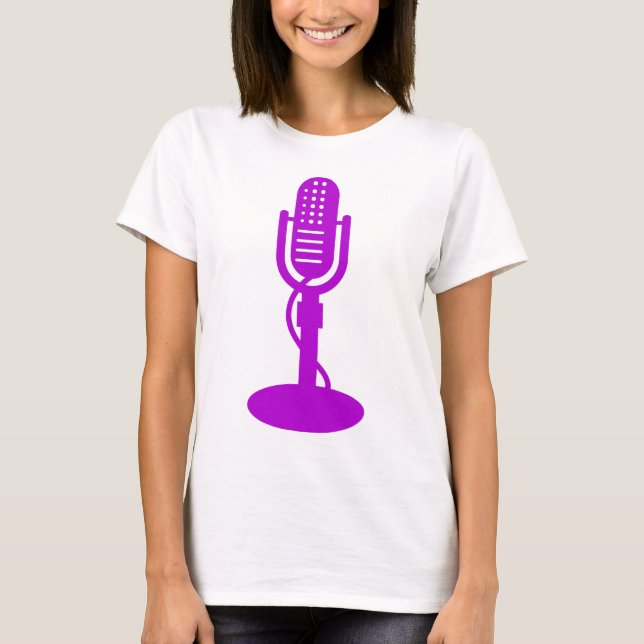 T-shirt Microfone - Roxo (Frente)