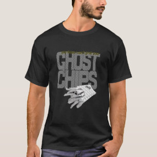 T-shirt microplaquetas do fantasma
