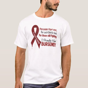 T-shirt Mieloma múltiplo eu visto orgulhosa Borgonha 1