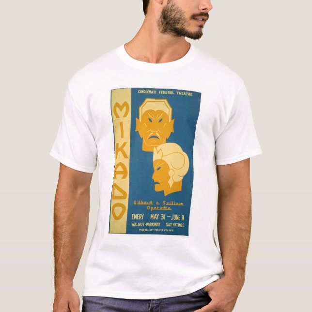 T-shirt Mikado Gilbert Sullivan WPA 1939 (Frente)