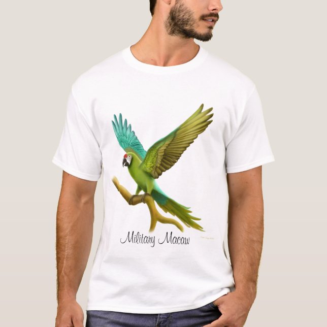 T-shirt militar do Macaw (Frente)