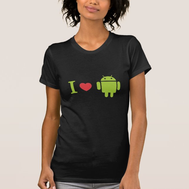 T-shirt Mim Android do coração (Frente)